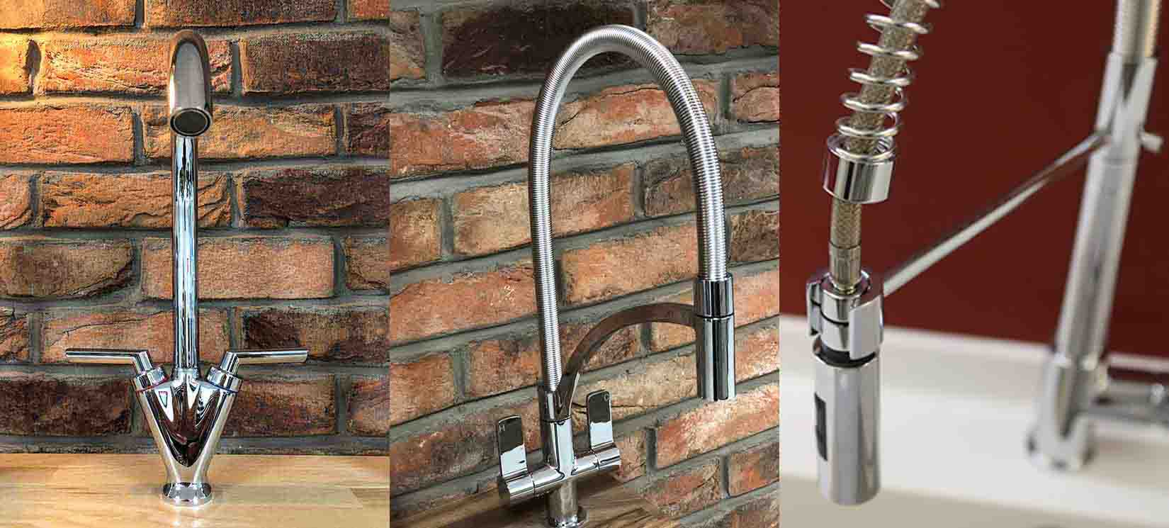 Types of tap spout - swivel, pull-out spray and spring neck taps