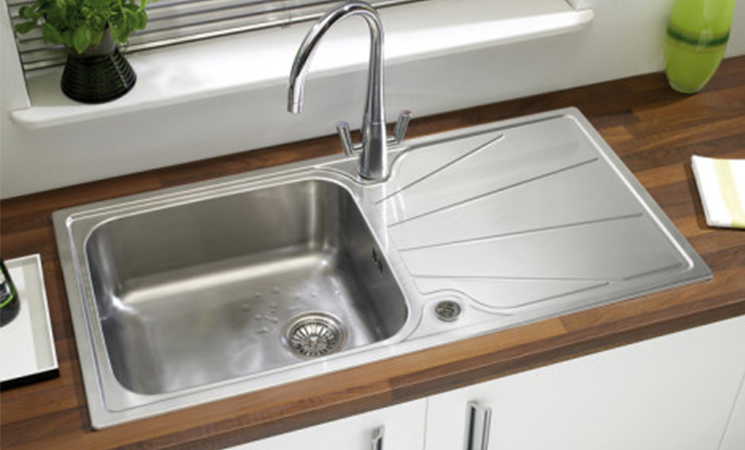 Sink bowl with drainage board 
