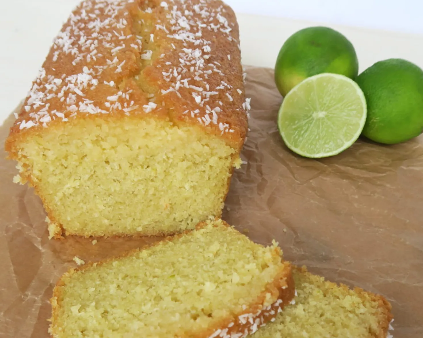 Lime and Coconut Loaf Cake  image