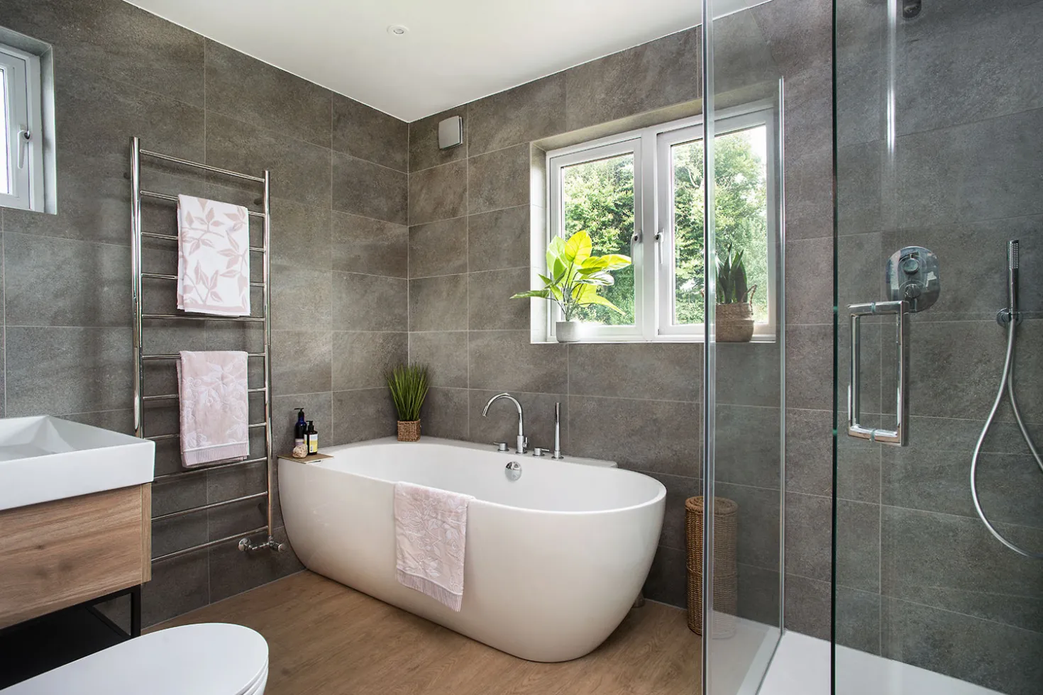 Stylish & Modern Grey Bathroom image