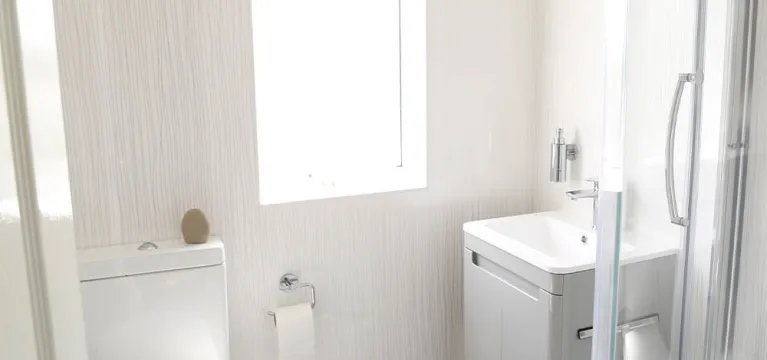 Small White Bathroom Transformation image