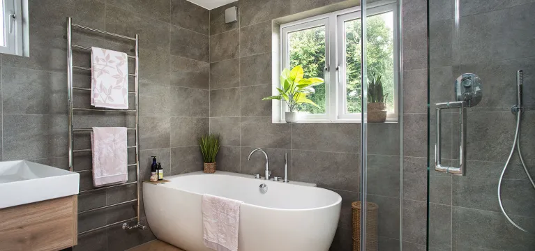 Stylish & Modern Grey Bathroom image