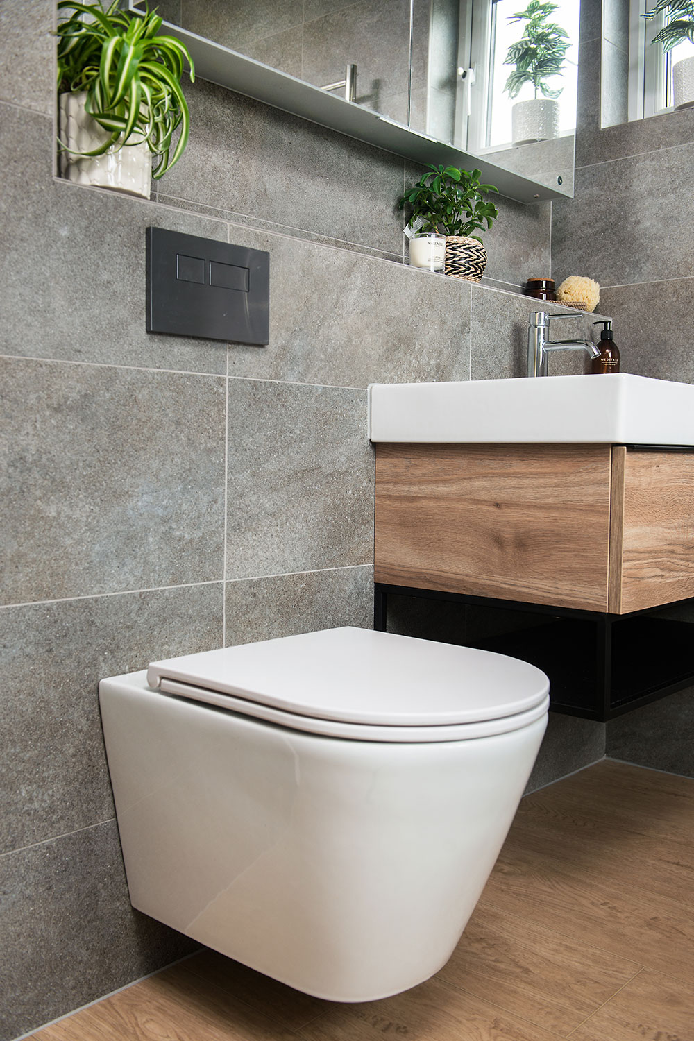 The WC is from the Resort range by RAK Ceramics.