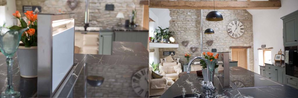 customer kitchen in barn conversion home