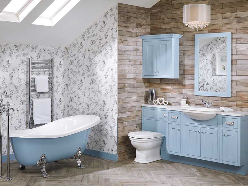 Powder Blue Bathroom by Vanity Hall