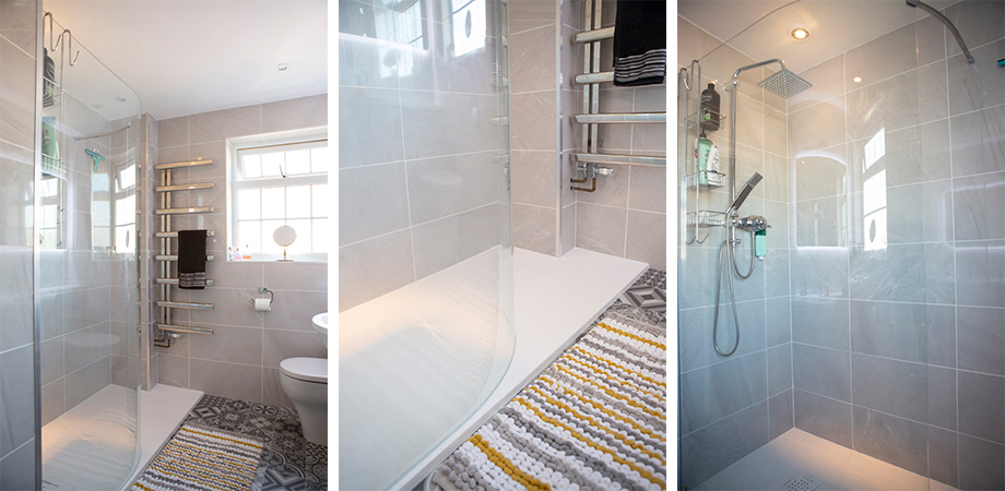 Fitted bathroom case study with curvy shower enclosure