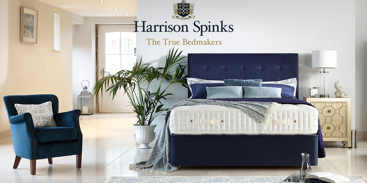 Luxurious Bed with Harrison Spinks Logo