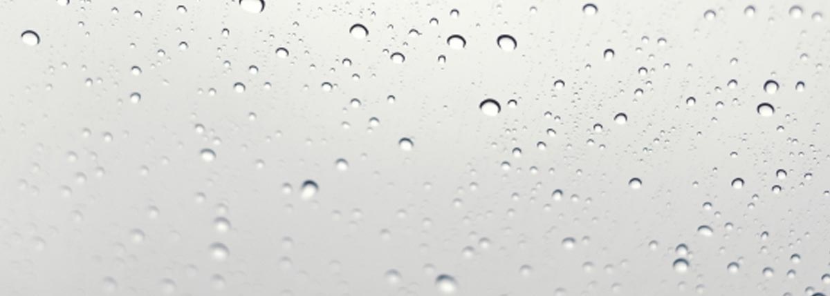Rain or condensation on a window
