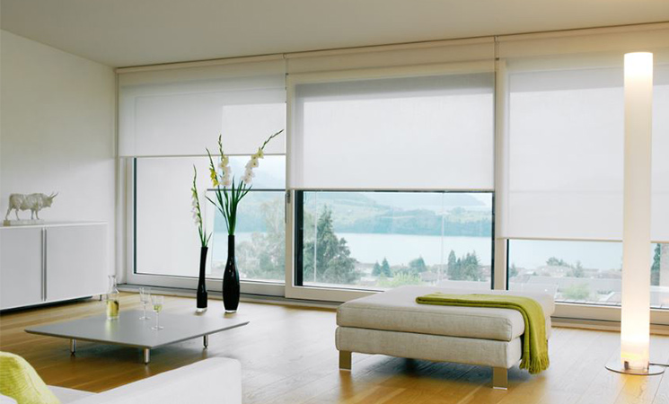 Roller blinds from Silent Gliss at Gardiner Haskins.