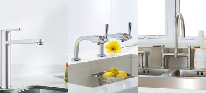 Types of kitchen taps, monobloc, pillar and deck mixer taps