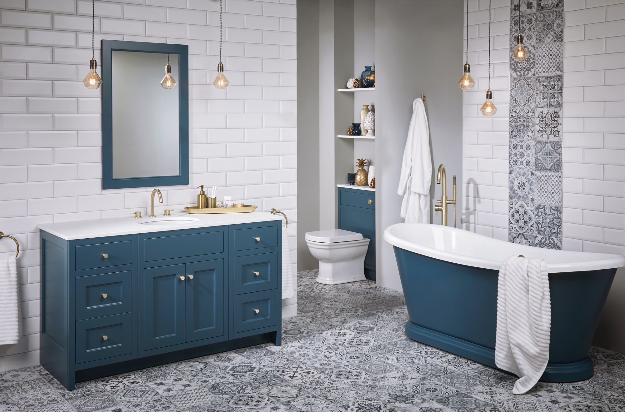 Vanity Hall Bathroom Furniture Classic Sapphire Blue at Gardiner Haskins Bristol