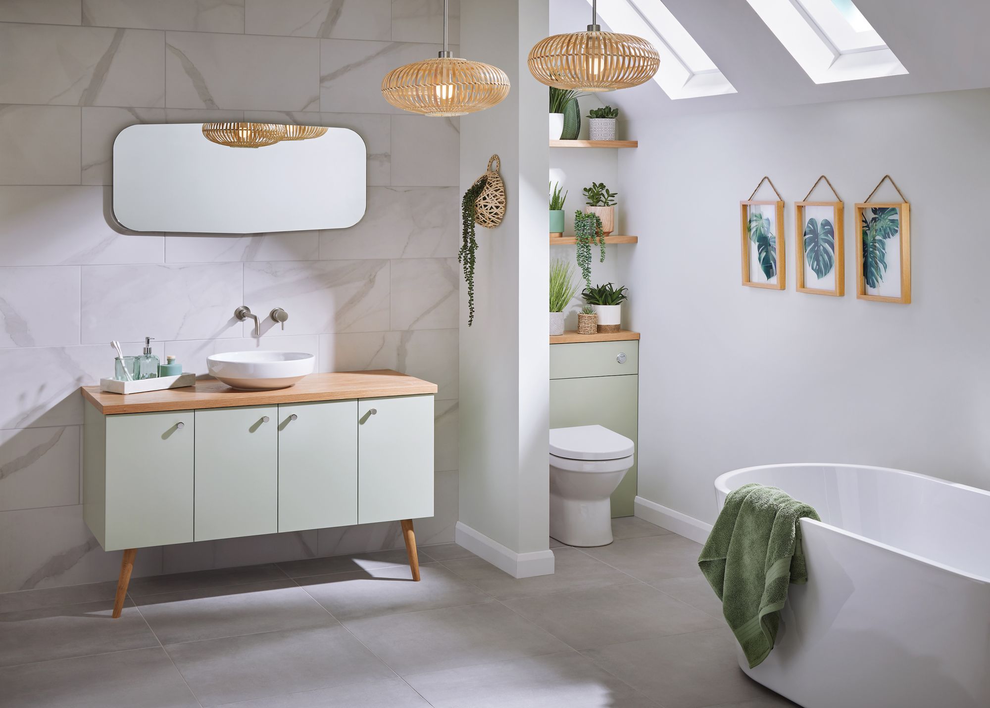 Vanity Hall Contemporary Collection Natura Sage Green at Gardiner Haskins Bristol 