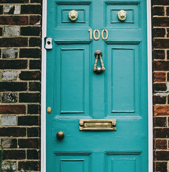 Door numbers and letterboxes